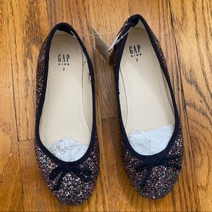 Gap Glitter Ballet Flats, Size 2